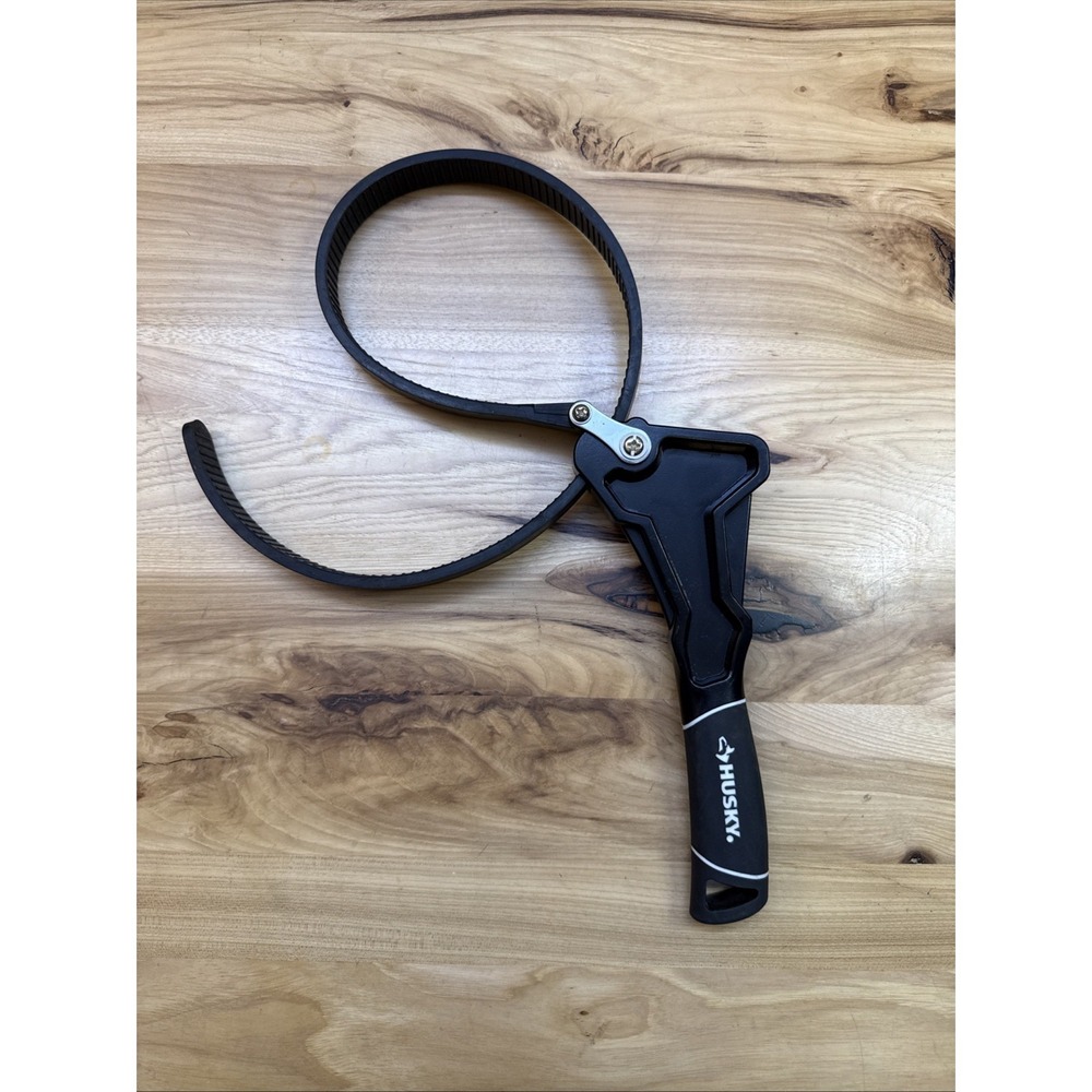 Husky 8" Rubber Strap Wrench Durable Adjustable Grip Tool